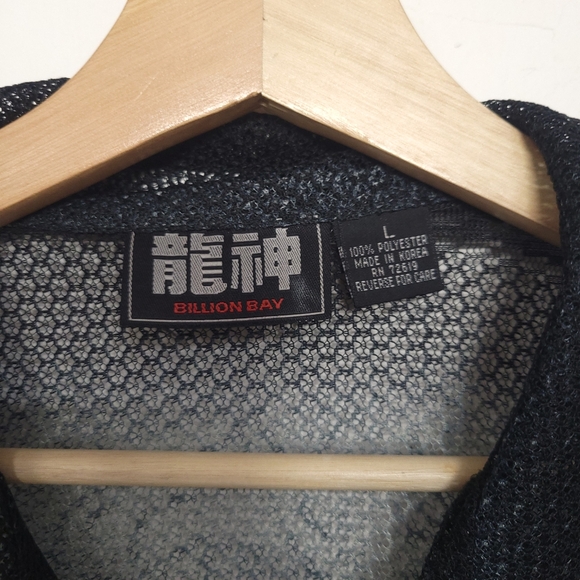 BillionBay Floral Leaf Black Ombre See-Thru Shir - Picture 6 of 10